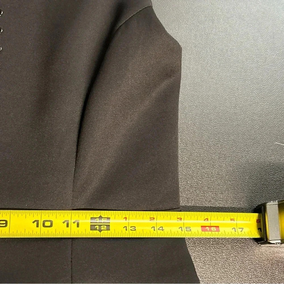 Philosophy Women’s Small Black Grommet Fit & Flare Scuba‎ Dress Cocktail Stretch - Picture 11 of 16